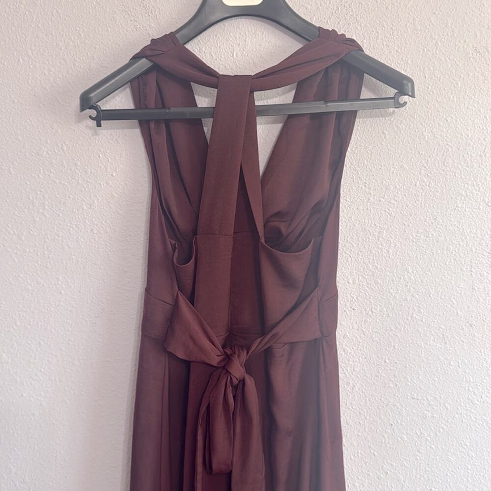 NWT Banana Republic Women Elegant Burgundy Sleeveless cocktail Midi Dress Size 4 - Picture 5 of 8
